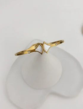 دستبند استیل دخترانه صدف رنگی 841