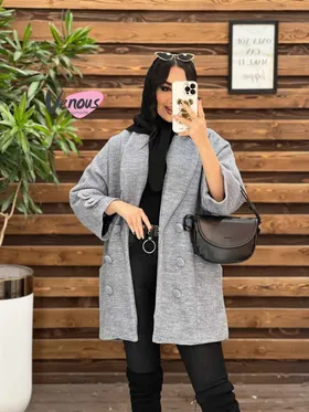 پالتو یقه آرشال آستین دودکمه