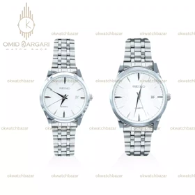 ساعت مچی سیکو تک موتوره سیلور صفحه سفید Seiko