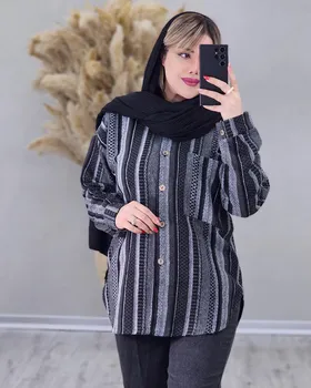 شومیز مانتویی پشمی