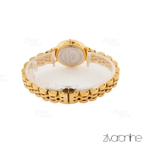 ساعت دنیل ولینگتون زنانه طلایی صفحه سفید ایندکس نگین‌دار 105451