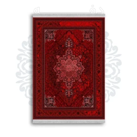 *جدید* فرشینه از جنس پارچه شانل مخمل ترک طرح فانتزی برند دفه کد 1452