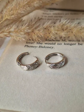 گوشواره حلقه نگینی ژوپینگ M63