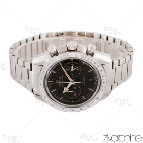 ساعت امگا اسپیدمستر مردانه سه موتوره سیلور صفحه مشکی 104551