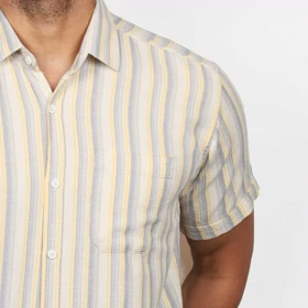 پیراهن آستین کوتاه مردانه کنفی سیزر مدل 152111011