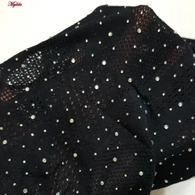 سرهمی فانتزی زنانه مدل نگین‌دار کد 4860-7078 رنگ مشکی