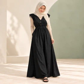رامپر نخ مجلسی زنانه کد 5036 (مشکی)