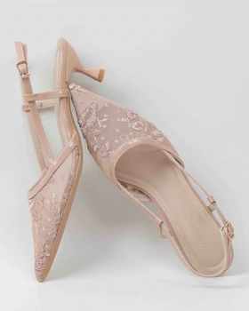 2029_8 - پاشنه توری گلدوزی 2029_8