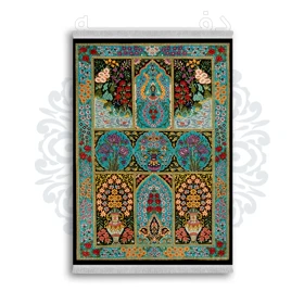*جدید* فرشینه از جنس پارچه شانل مخمل ترک طرح فانتزی برند دفه کد 525