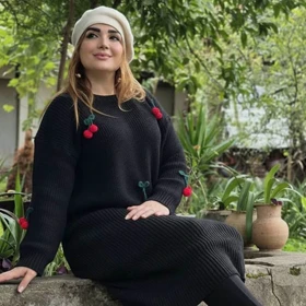 بلوز بافت گیلاسی با کیفیت (مشکی)
