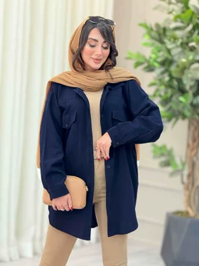 مانتو دو جیب پاکتی مهسان