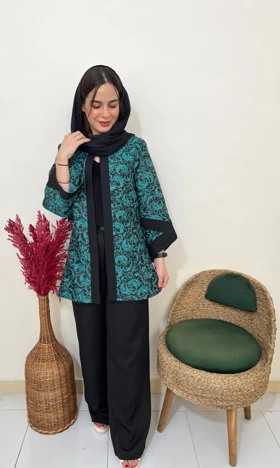 مانتو شفق فیروزه