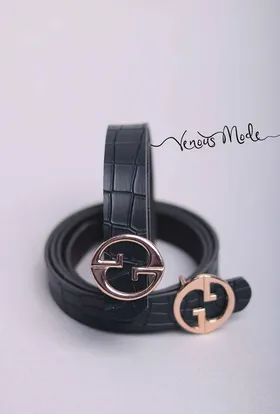 کمربند GUCCI مشکی طرحدار
