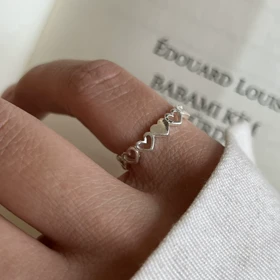 انگشتر قلب نقره