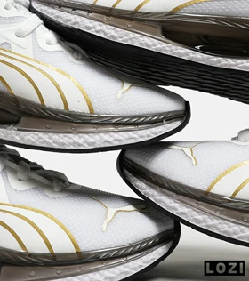 کفش کتانی ورزشی مردانه و زنانه سفید طلایی PUMA مدل 5443