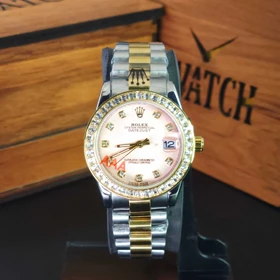 ساعت مچی زنانه رولکس دیت جاست Datejust با موتور کوارتز ژاپن و قفل پروانه ای کد 3