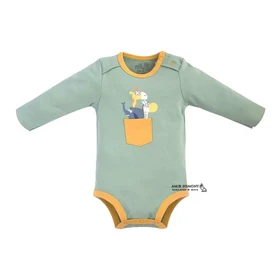 زیردکمه آستین بلند پسرانه نوزادی نیلی طرح ZOO