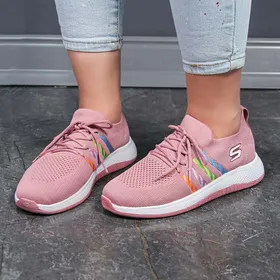 کتانی اسکیچرز زنانه skechers ورزشی رنگ صورتی