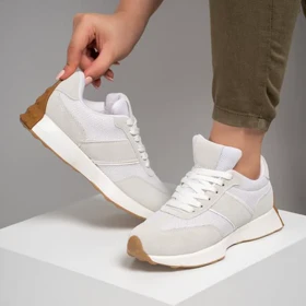 کفش و کتانی زنانه مدل نیوبالانس NEWBALANCE رنگ طوسی کرم