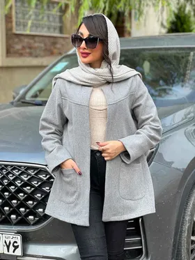پالتو کتی جلو برش‌دار