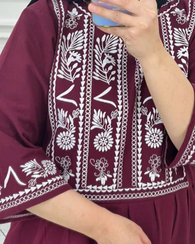 پیراهن ساحلی لینن طرح الهه 1398