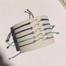 دستبند نقره ی موج