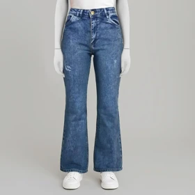 شلوار زنانه جین دمپا پولو