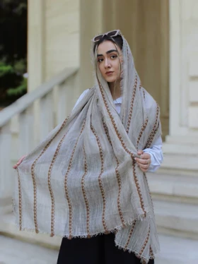 شال لینن طرحدار 20638