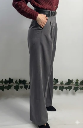 شلوارپارچه ای طوسی