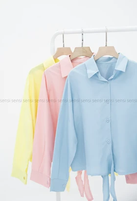 شومیز کراپ گره‌ای