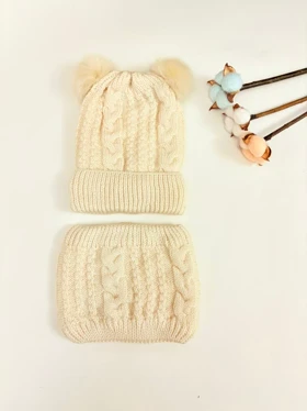 کلاه و شالگردن بچگانه دخترانه و پسرانه کد234