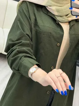 مانتو دو جیب پایین هلال نینا