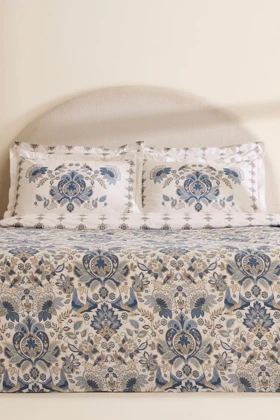 سرویس روتختی دو نفره Karaca Home مدل Silvara پنبه - آبی