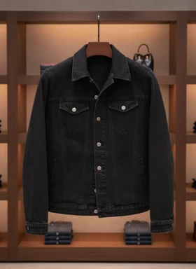 کت جین زغالی مردانه [اورجینال دیلم]