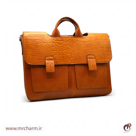 کیف اداری کروکو عسلی mrch3032
