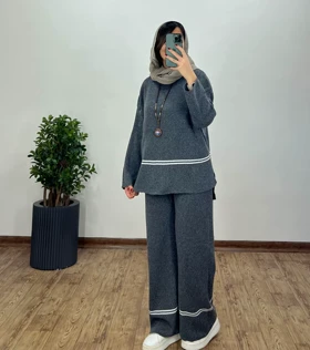 ست تونیک و شلوار بافت آتیه