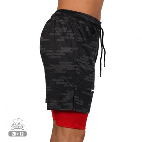 شلوارک کشاله دار چریکی بوفالو تنفسی بدنسازی قرمز