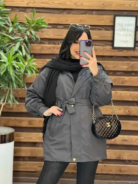 بارانی کمردار داخل خز