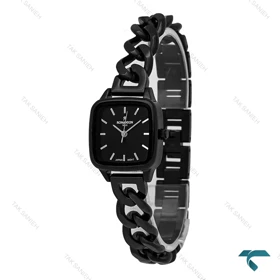 ساعت رومانسون زنانه مربعی بند کارتیه ای مشکی Romanson-7295-L