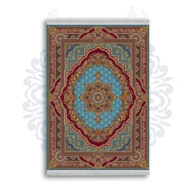 فرشینه از جنس پارچه هازان مخمل ترک طرح سنتی و مدرن برند دفه کد DAMG118