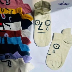 جوراب مچی طرح چهره سه پاشنه