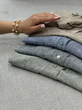 مانتو جلو بسته لینن لیانا کد 3262