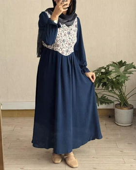 پیراهن مانتویی سوزندوزی سرمه