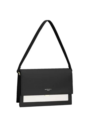 کیف دوشی زنانه دیوید جونز مدل CM5659H (مشکی/سفید)