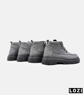 نیم بوت چرمی مردانه طوسی Timberland