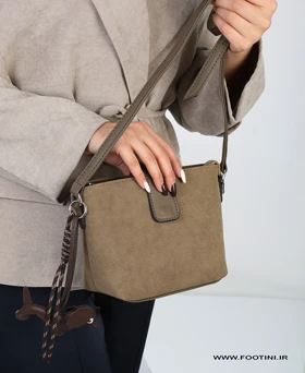 کیف زنانه دوشی جیر آویز 231 AM (خاکی)