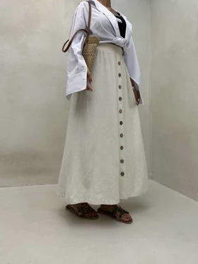 دامن جلو دکمه