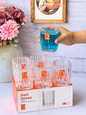 لیوان شربت خوری شیاردار 185میلba143_DELI