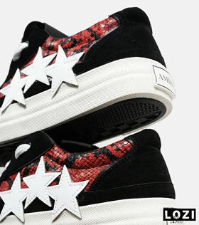 کفش اسنیکرزمشکی قرمز سفید Amiri Stars v2