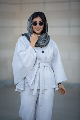 پالتو فوتر پانچ یقه ایستاده